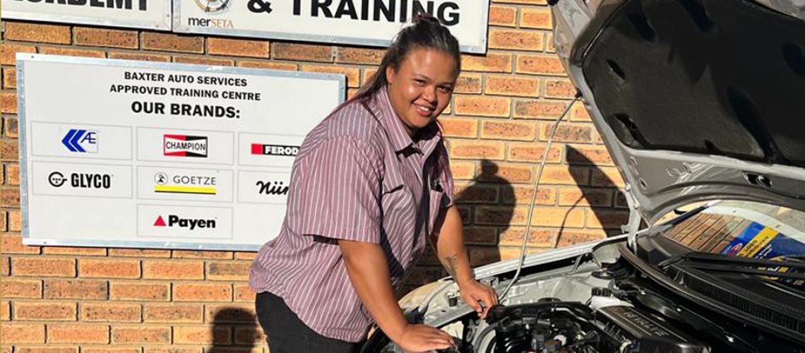 Codene Arendse, apprentice at Baxter Auto Services