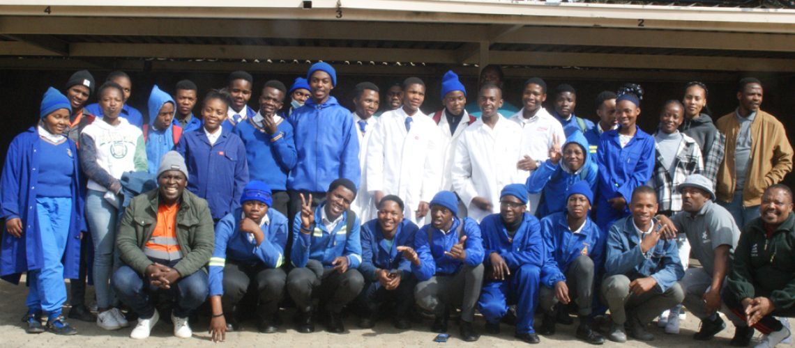 Participants in the skills competition hosted by HTS Louis Botha School in Bloemfontein.